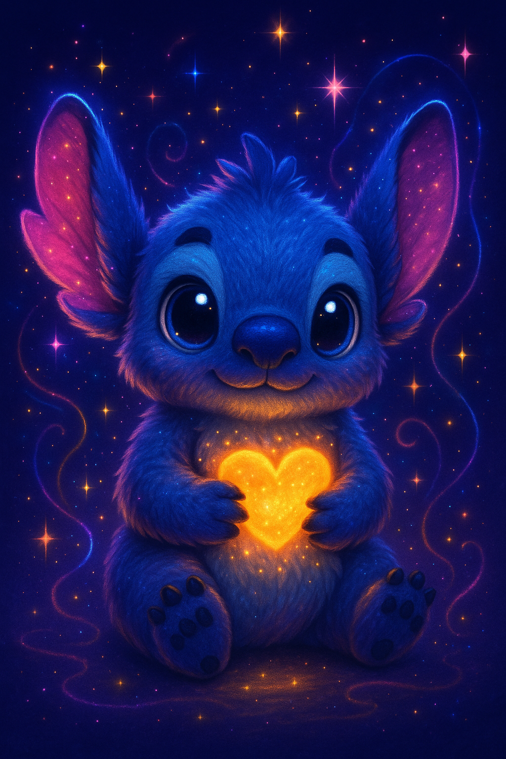 Talyvon™ GlowHeart Plush Breathing Stitch Doll